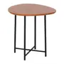 MESA LATERAL 47 CM X 44 CM ORGANIQUÊ - PRETO/NOZES - Foto 1