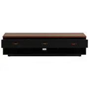 RACK 3 GAVETAS 1,80 M X 43 CM PELICANO - PRETO/NOZES - Foto 3