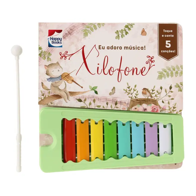 XILOFONE - EU ADORO MUSICA! LIVRO INFANTIL - MULTICOR - Foto 3