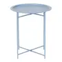 MESA LATERAL REDONDA 41 CM PLATTER - BLEU CENDRÉ - Foto 1