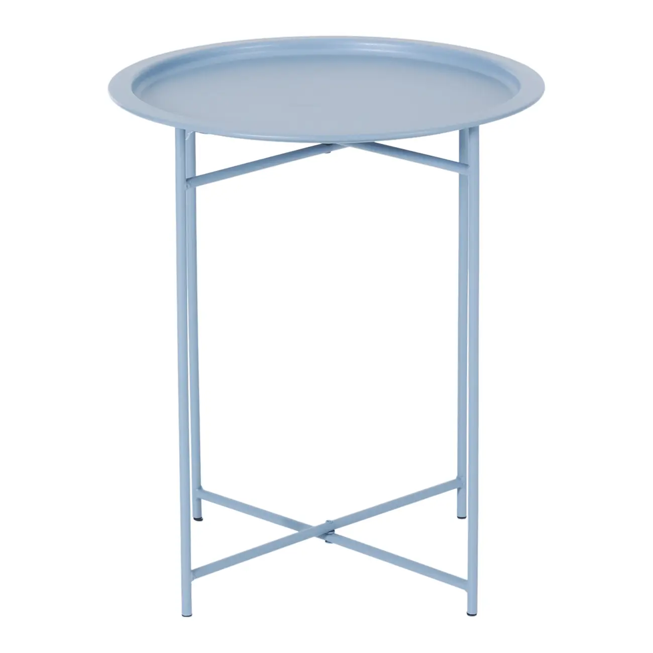 MESA LATERAL REDONDA 41 CM PLATTER - BLEU CENDRÉ - Foto 1