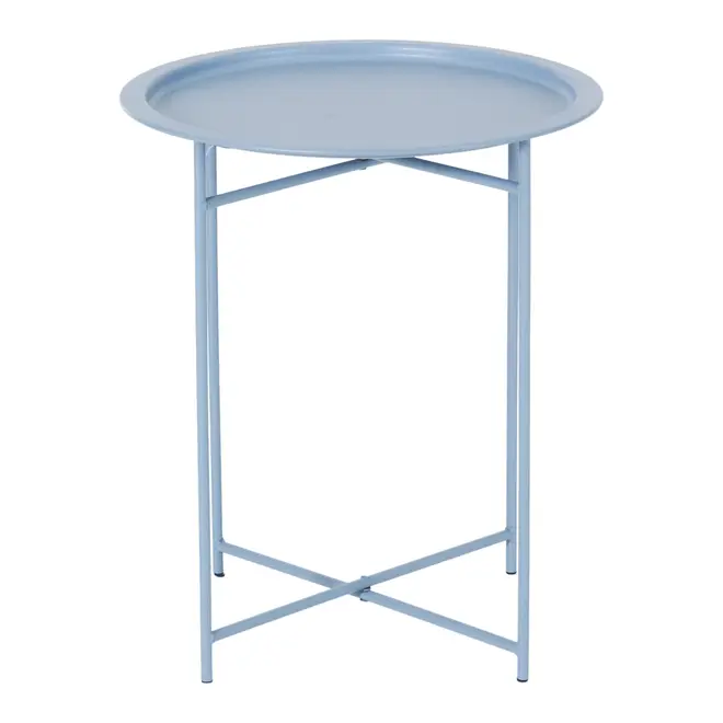 MESA LATERAL REDONDA 41 CM PLATTER - BLEU CENDRÉ - Foto 1