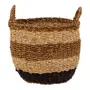 CESTO 30 CM X 30 CM X 30 CM THYPA - FIBRA CLARA/PRETO - Foto 1