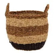 CESTO 30 CM X 30 CM X 30 CM THYPA - FIBRA CLARA/PRETO - Foto 1