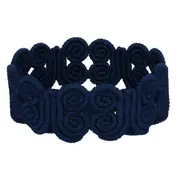 CESTO 27 CM X 22 CM X 11 CM ARABESCO - AZUL ESCURO - Foto 1