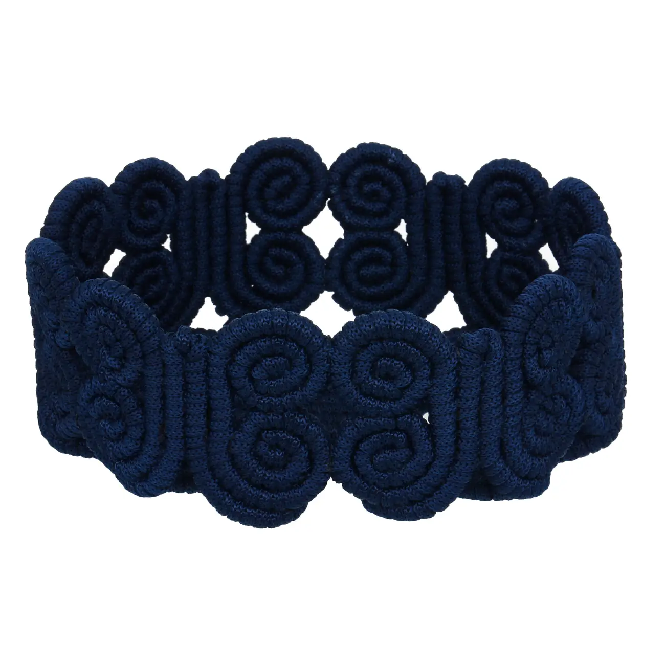 CESTO 27 CM X 22 CM X 11 CM ARABESCO - AZUL ESCURO - Foto 1