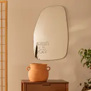 ESPELHO DECORATIVO 85 CM X 55 CM SETE ERVAS AXÉ - PRATA/BRANCO - Foto 4