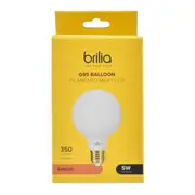 LÂMPADA LED MILK G95 E27 5W 127/220V BRILIA - BRANCO - Foto 3