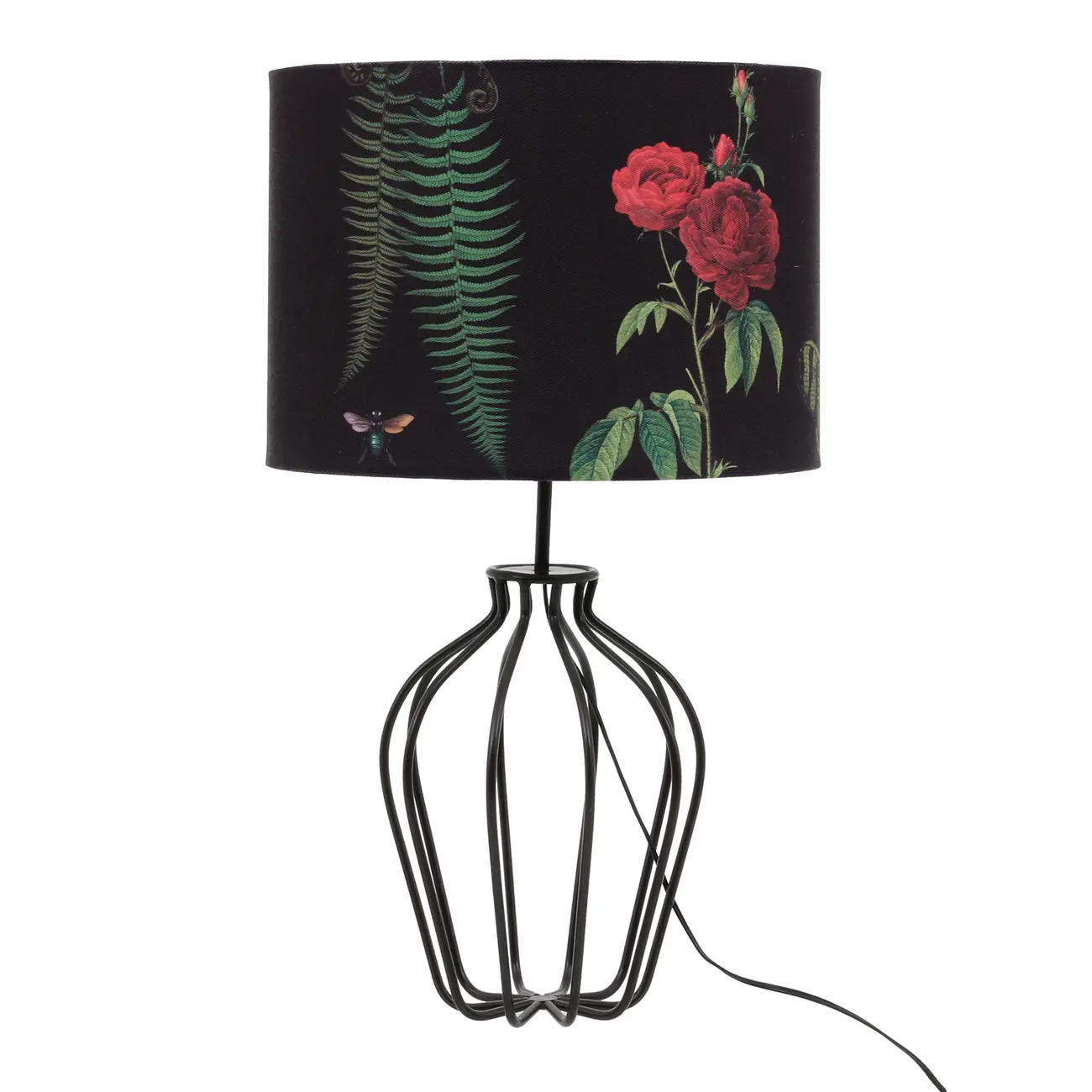 LUMINÁRIA DE MESA ANFORA C/CUP NATUREZA - PRETO/MULTICOR - Foto 2