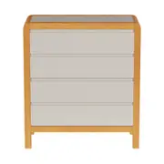 CÔMODA 4 GAVETAS 90 CM X 45 CM KANT - CAMELO/AMÊNDOA - Foto 29