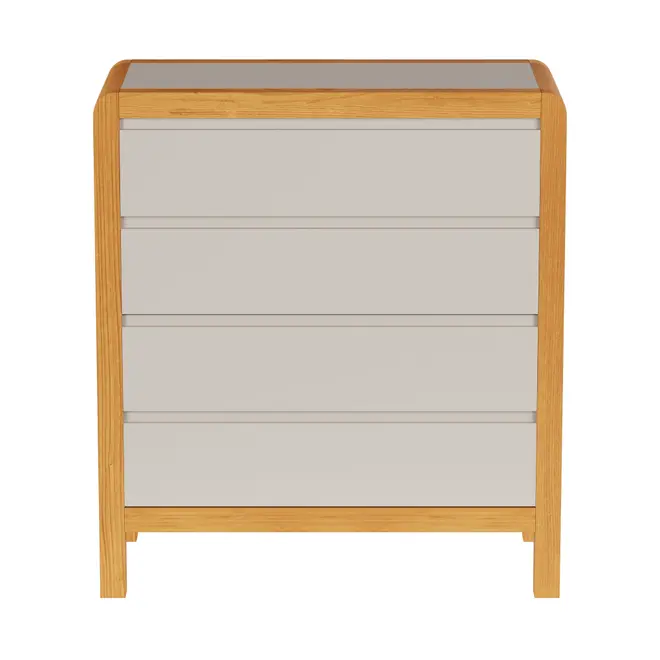 CÔMODA 4 GAVETAS 90 CM X 45 CM KANT - CAMELO/AMÊNDOA - Foto 29