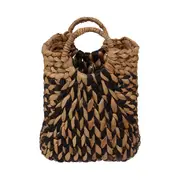 CESTO 25 CM X 40 CM X 33 CM AGUAPÉ - FIBRA NATURAL/PRETO - Foto 6