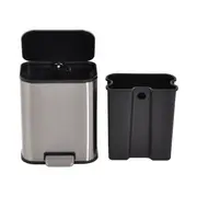 LIXEIRA 5 L LEXING - INOX/PRETO - Foto 4