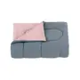 CINZA/ROSA CLARO - EDREDOM DUPLA-FACE SOLTEIRO 1,60 M X 2,40 M MISCELLAN