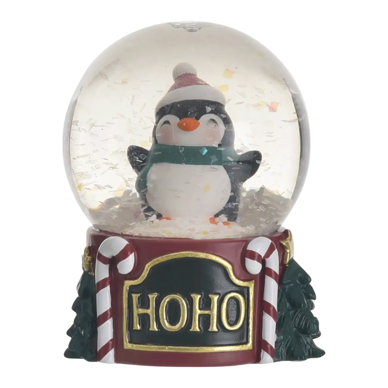 GLOBO PINGUIM 6 CM HOHO HOME - VERMELHO HINDU/ENGLISH GREEN - Foto 1