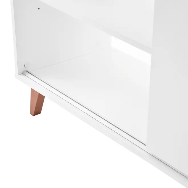 MESA COM BALCÃO 1 PORTA DE CORRER 1,20 M X 1,20 M LIN - BRANCO/NOZES - Foto 8