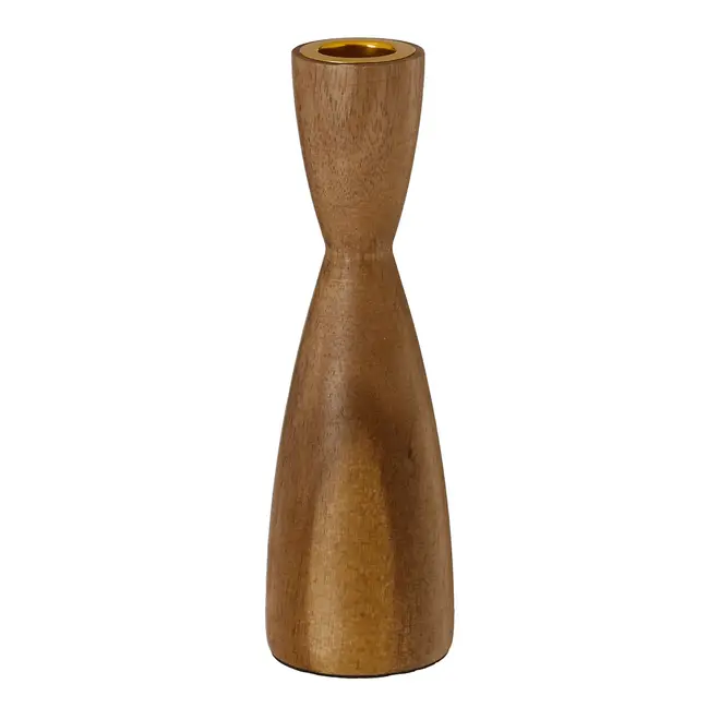 SUPORTE VELA/CASTIÇAL 17 CM ACÁCIA - ACÁCIA/OURO - Foto 2