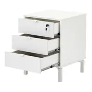 GAVETEIRO PARA ESCRITÓRIO 3 GAVETAS SLEEK - BRANCO/GRANILITE - Foto 5
