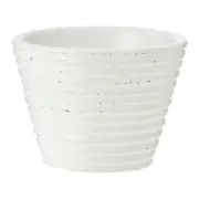 CACHEPÔ 10 CM ONDULLE - BRANCO/ PATINA PROVENÇAL - Foto 1
