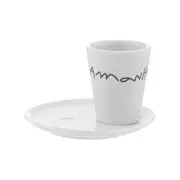 XÍCARA CAFÉ 40 ML VRD. LIVRO EM LOUÇAS - BRANCO/PRETO - Foto 2