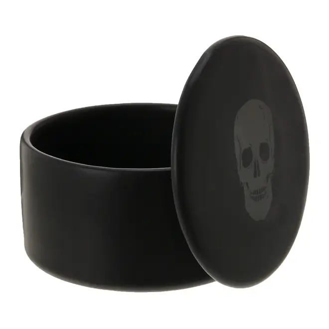 PORTA-ALGODÃO CAVEIRA - PRETO/PRETO FOSCO - Foto 3