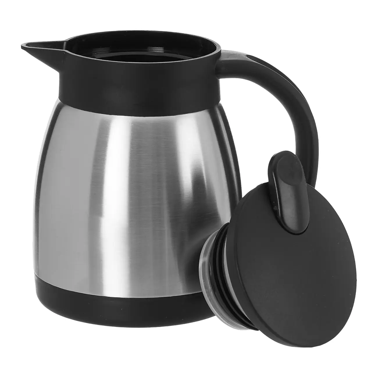 GARRAFA TÉRMICA 400 ML PRESS & DRINK - INOX/PRETO - Foto 6