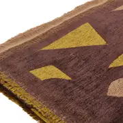 MANTA PARA SOFÁ 1 M X 1,45 M OFFCUTS - MARROM/AMARELO HANBAR - Foto 5