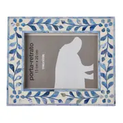 PORTA-RETRATO 15 CM X 20 CM ALFAMA - AZUL/BRANCO - Foto 3