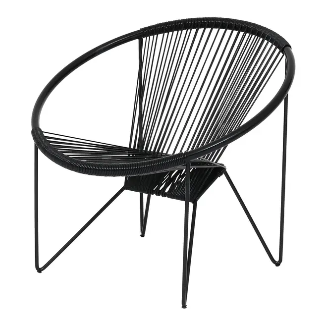 POLTRONA ESPAGUETE STRING - PRETO/PRETO - Foto 1