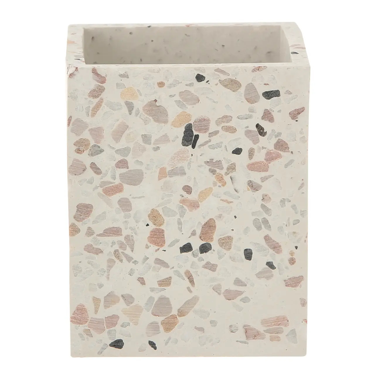 ORGANIZADOR DE BANCADA 8 CM X 8 CM TERRAZZO - BRANCO/KONKRET - Foto 1
