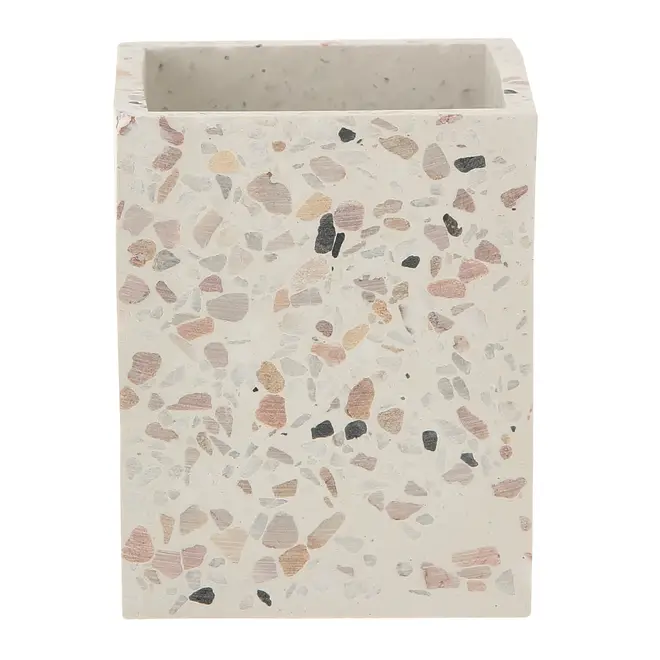 ORGANIZADOR DE BANCADA 8 CM X 8 CM TERRAZZO - BRANCO/KONKRET - Foto 1