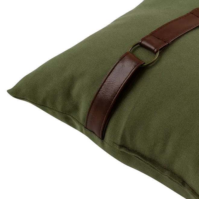 ALMOFADA 50 CM X 30 CM DRESSAGE - TANINO/LODEN GREEN - Foto 4