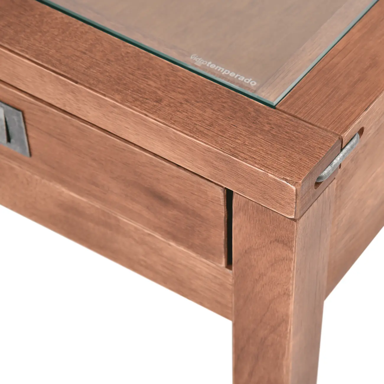MESA DE CENTRO 96 CM X 65 CM ARMAZÉM - NOZES/INCOLOR - Foto 8
