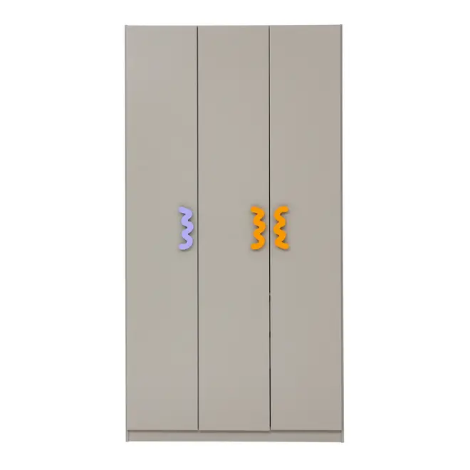LIVE GUARDA-ROUPA 3P. C/PUXADOR RIPPLES - CORES CALEIDOCOLOR/FLANDRES - Foto 1