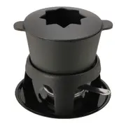 KIT PARA FONDUE 11 PEÇAS VERBIER - PRETO/BAMBU - Foto 2