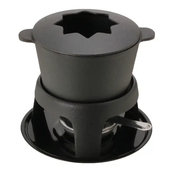 KIT PARA FONDUE 11 PEÇAS VERBIER - PRETO/BAMBU - Foto 2