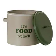 POTE PARA RAÇÃO IT'S FOOD O'CLOCK - BEGE/MUSGO - Foto 7
