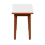 MESA DE COZINHA ELÁSTICA 1,08 M/54 CM X 85 CM PETI - NOZES/BRANCO - Foto 3