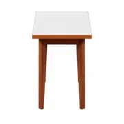 MESA DE COZINHA ELÁSTICA 1,08 M/54 CM X 85 CM PETI - NOZES/BRANCO - Foto 3