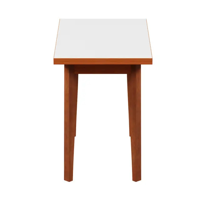 MESA DE COZINHA ELÁSTICA 1,08 M/54 CM X 85 CM PETI - NOZES/BRANCO - Foto 3