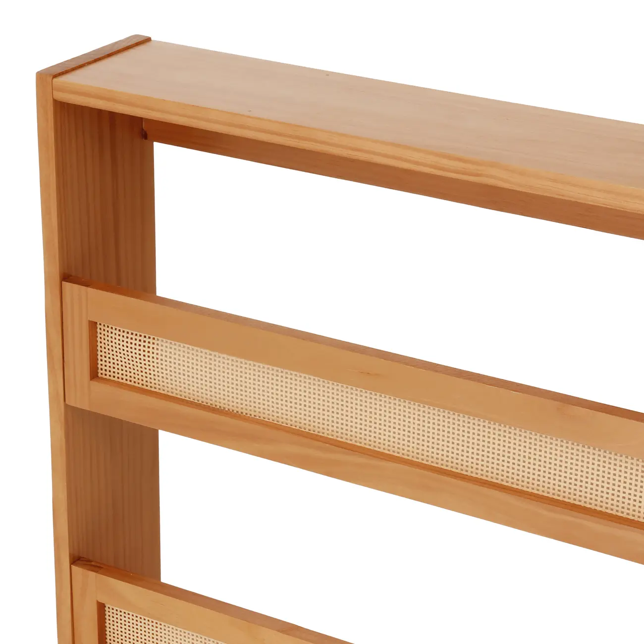 ESTANTE DE PAREDE COM PALHINHA 80 CM X 88 CM PALHANDI - AMÊNDOA/NATURAL - Foto 5