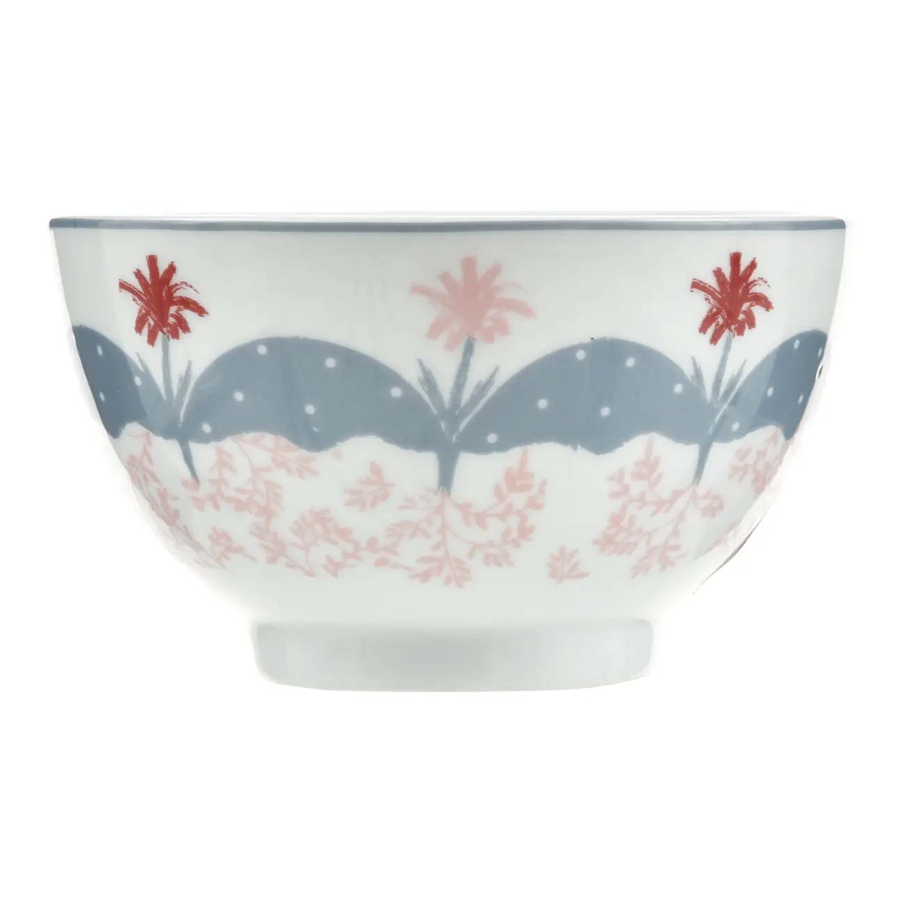 TIGELA 13 CM PASCOQUETTE - BLEU CENDRÉ/VIN ROSE - Foto 1