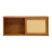 NICHO 1 PORTA DE CORRER COM PALHINHA 34 CM X 80 CM X 25 CM PALHANDI - AMÊNDOA/NATURAL - Foto 2