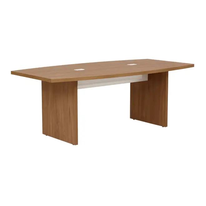 MESA REUNIÃO 2,10 M X 1,10 M COM CAIXA PARA CONECTIVIDADE BOSS - OAK TAMMI/BRANCO - Foto 4