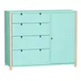 CÔMODA 4 GAVETAS/1 PORTA 1,07 M X 42 CM PIN PLAY - NATURAL WASHED/MENTA - Foto 23