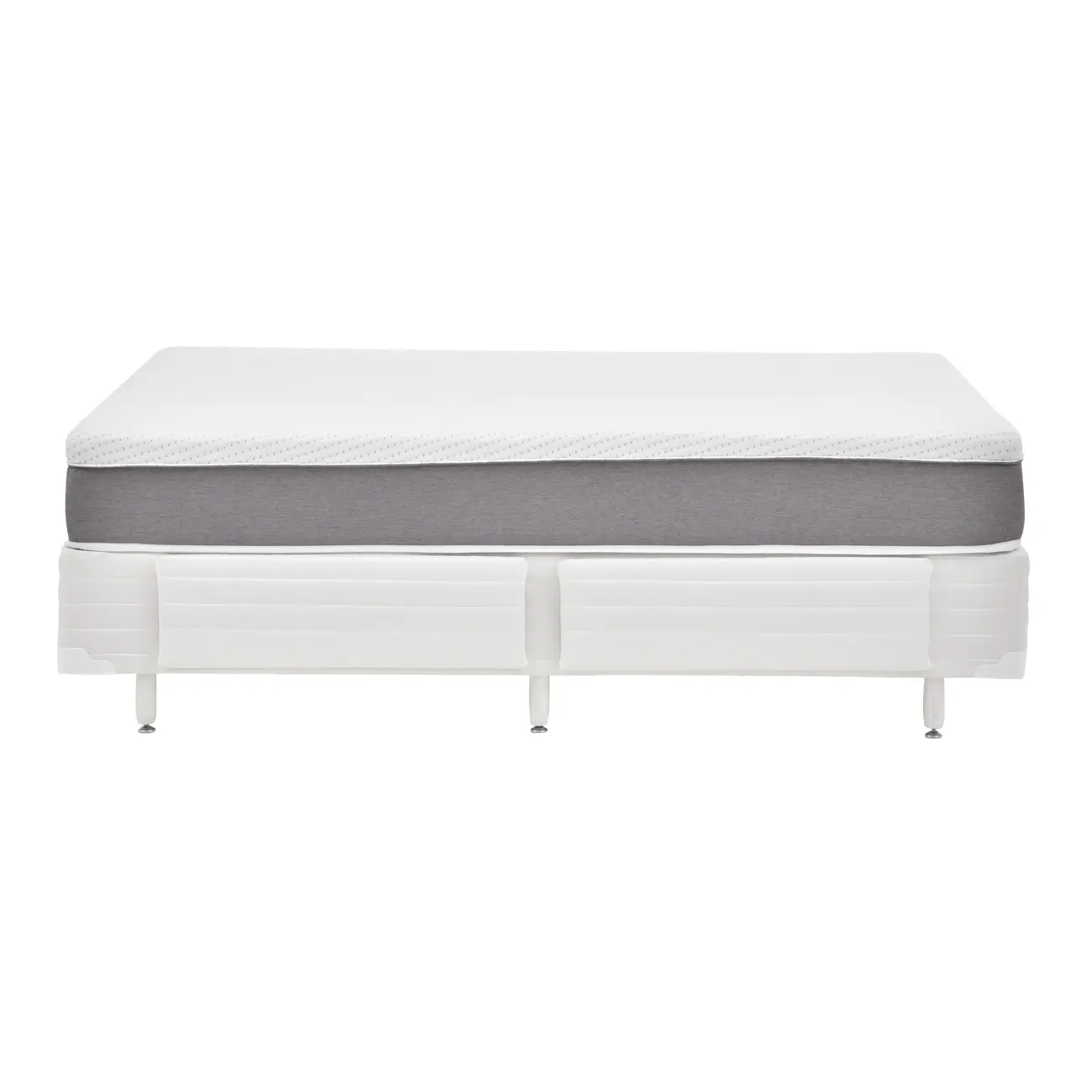 CAMA BOX CASAL 138 C/GAV TATOU MACIO/MAX - CINZA/BRANCO - Foto 1