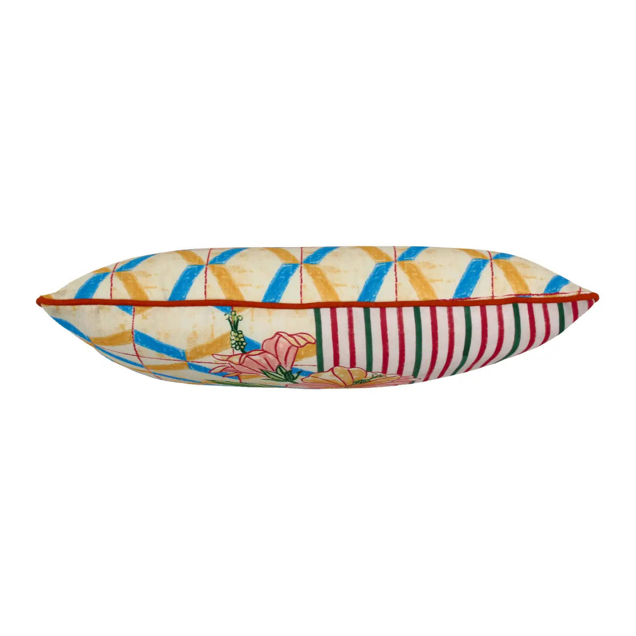 ALMOFADA 50 CM X 30 CM SAUDADE TROPICAL - AZUL HISTÓRICO/MULTICOR - Foto 3