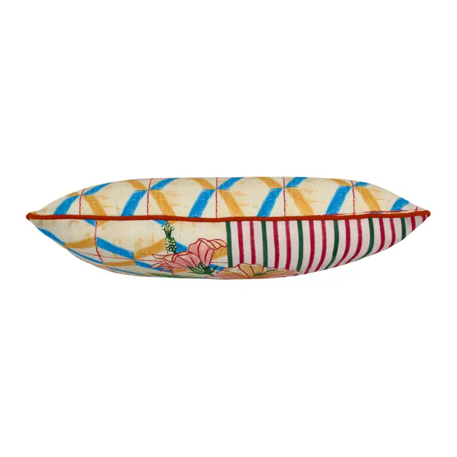 ALMOFADA 50 CM X 30 CM SAUDADE TROPICAL - AZUL HISTÓRICO/MULTICOR - Foto 3