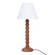 LUMINÁRIA DE MESA TORNIO C/CUP M - NOZES/BRANCO - Foto 1
