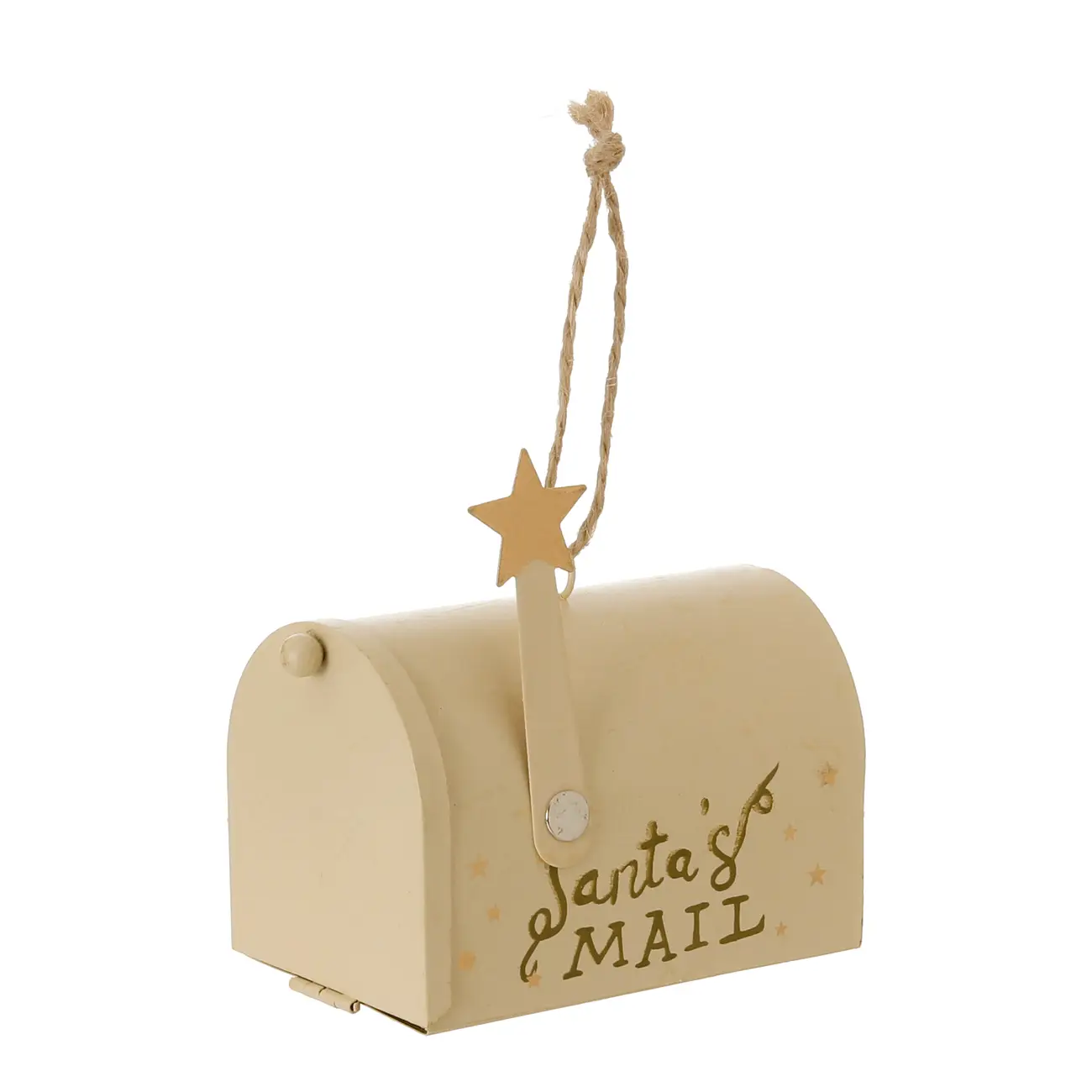 PINGENTE MAILBOX VILAREJO NOEL - CREAM/OURO - Foto 1
